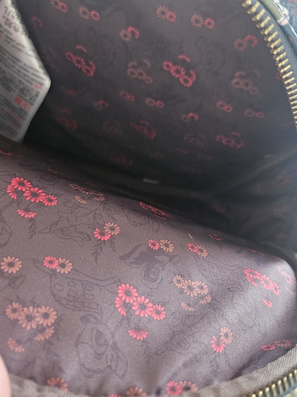Loungefly Brown Bambi Floral Mini Backpack - Picture 5 of 9